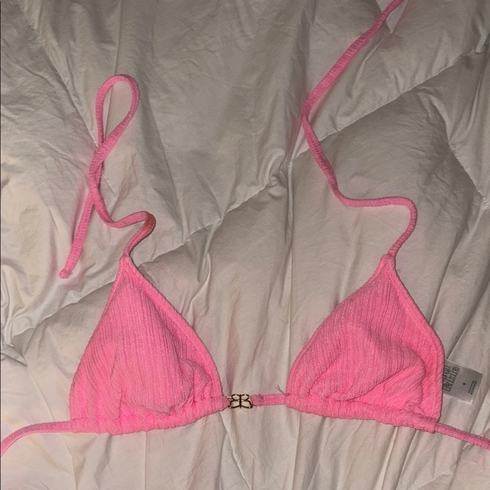 Target Pink Triangle Bikini Top